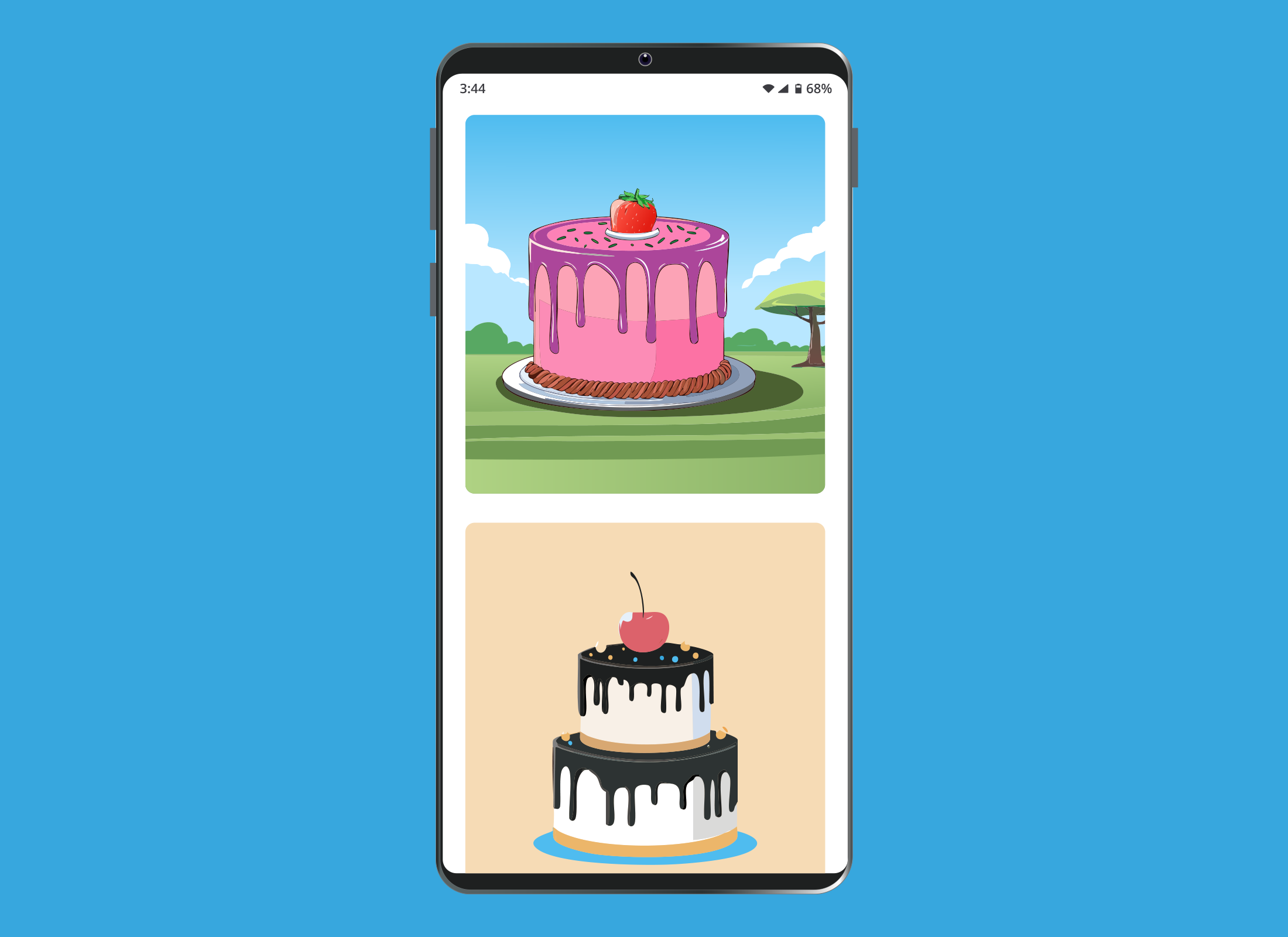 Screenshot on an Android phone