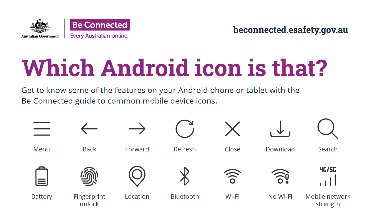  Cropped view of the visual glossary PDF showing icons and a text label.
