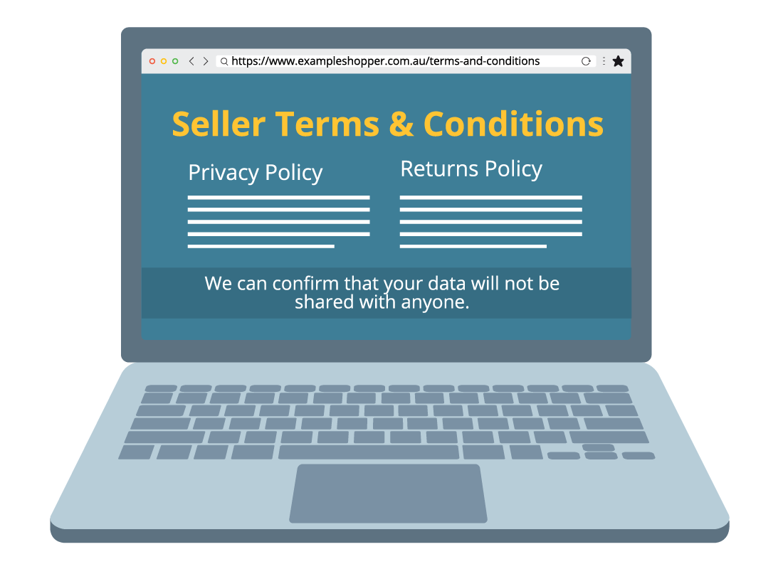 Terms and conditions website page
