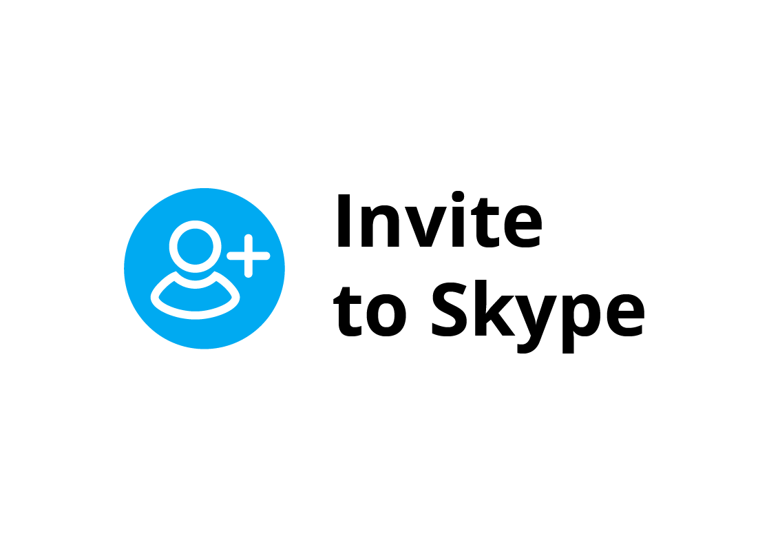 Shows a magnified example of the button to Invite to Skype