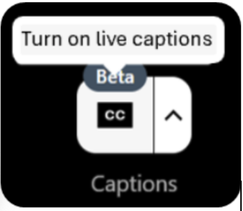 Screenshot of the new-look GoTo Webinar user interface live captions