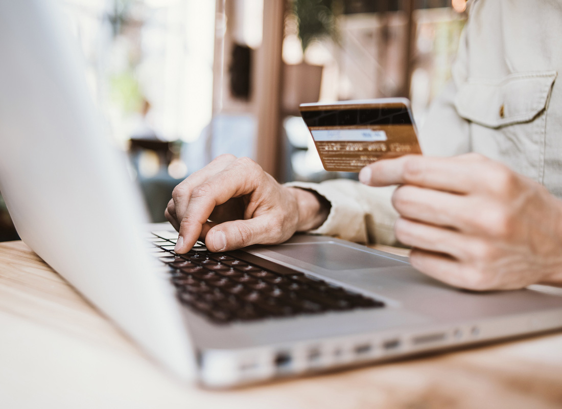 Purchasing goods online using a credit card