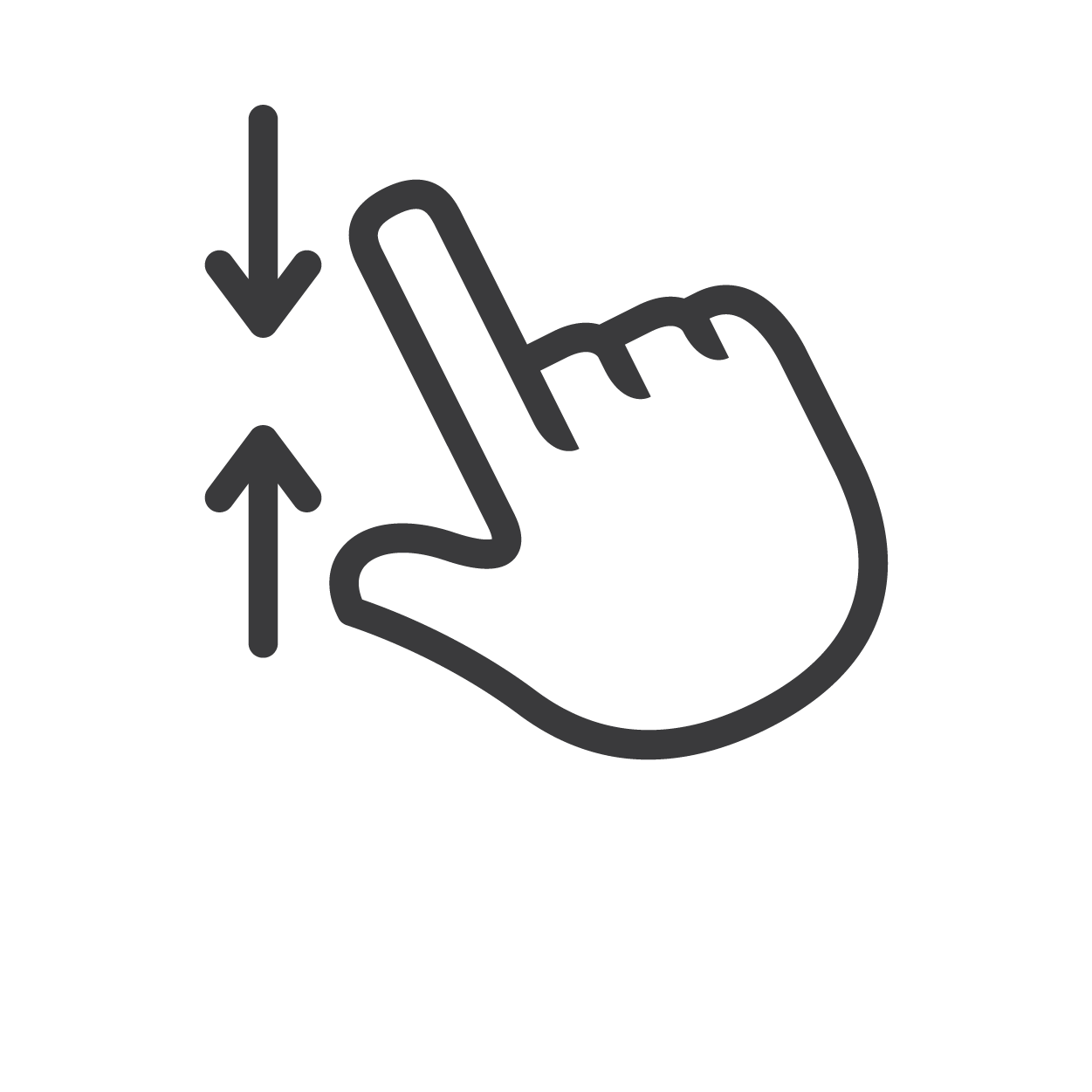 No Pinching Clipart PNG Images, Pinch Up Gesture Illustration