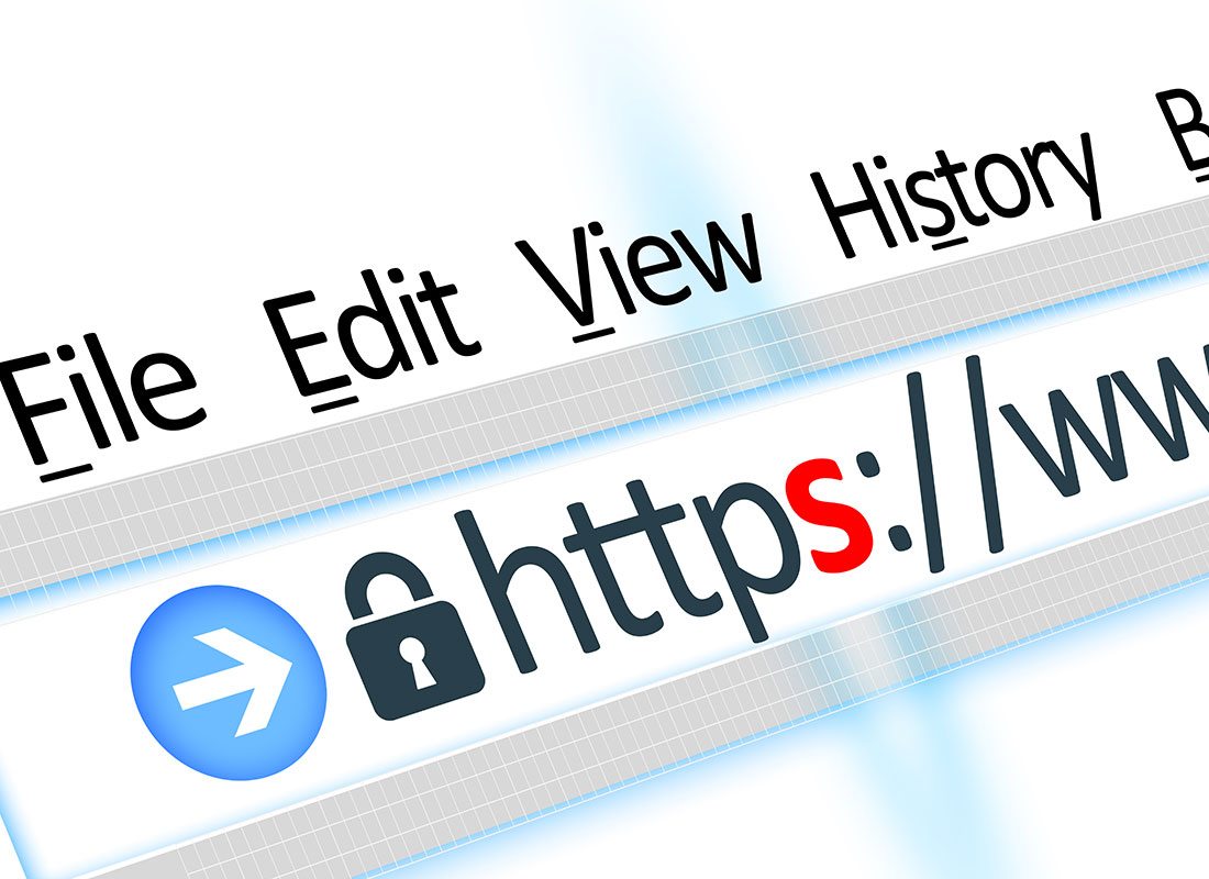 The importance of https in a web address.