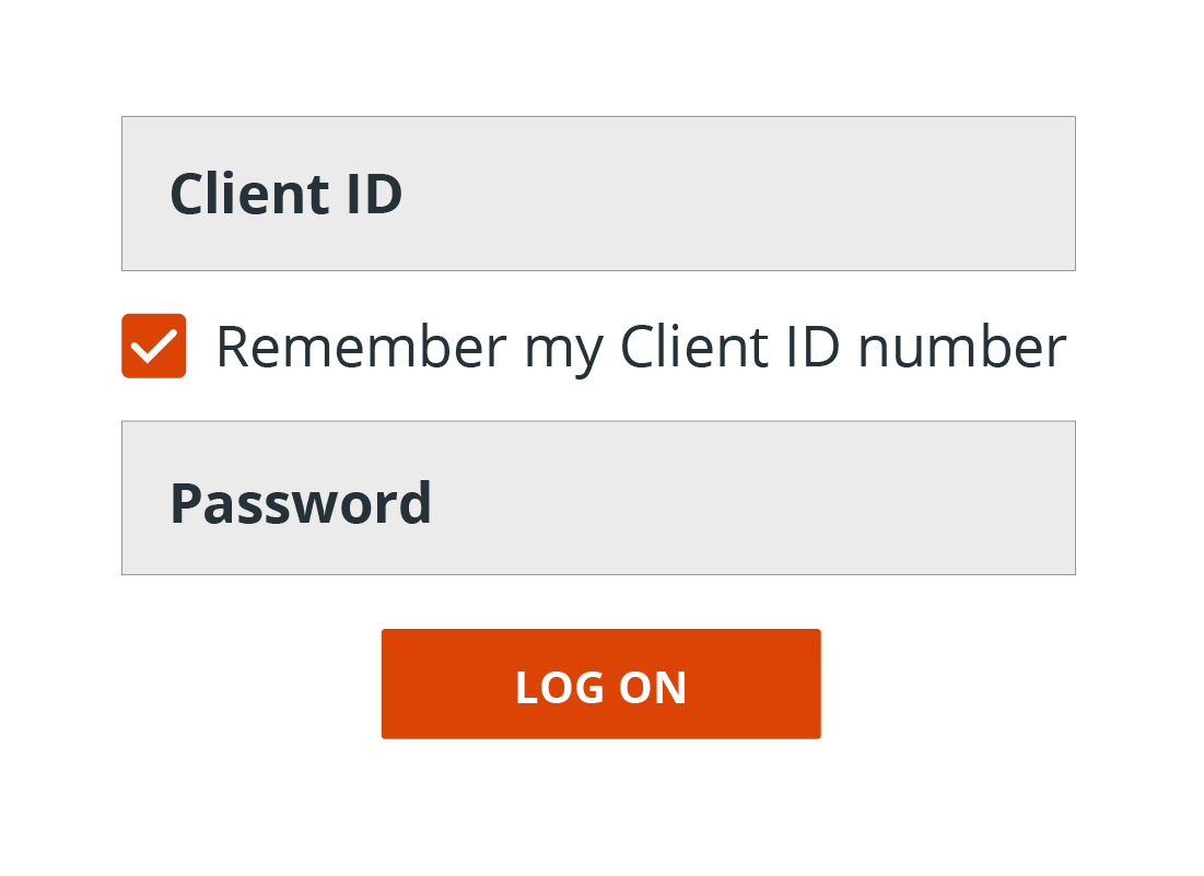 The little tick box that allows the browser to remember your Client ID if you click on it