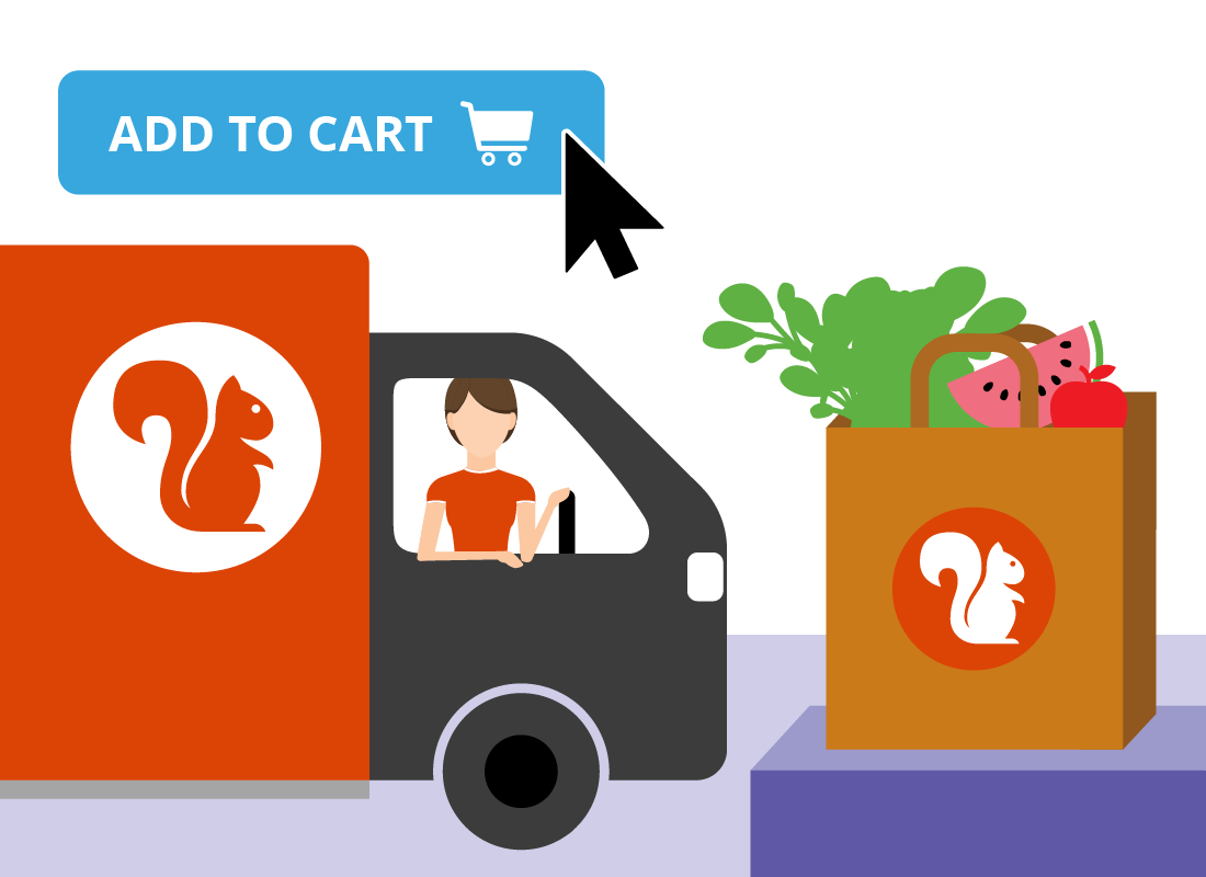 Groceries can be ordered online for home delivery.
