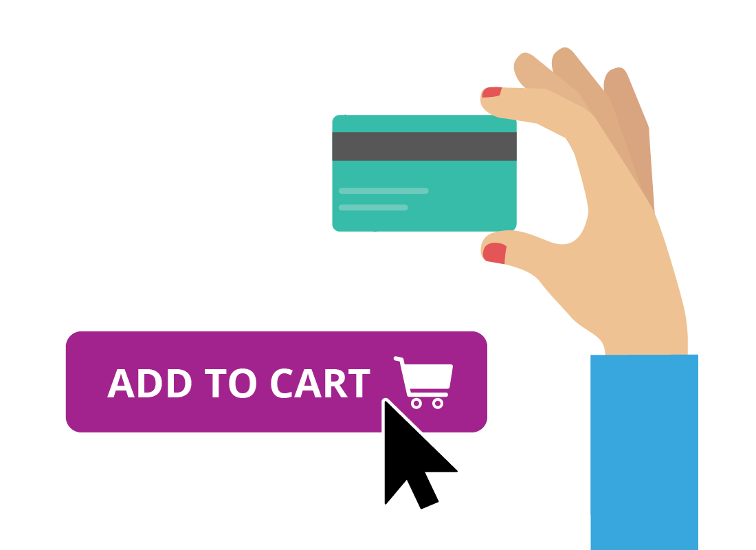 You can pay for goods using a credit or debit card.