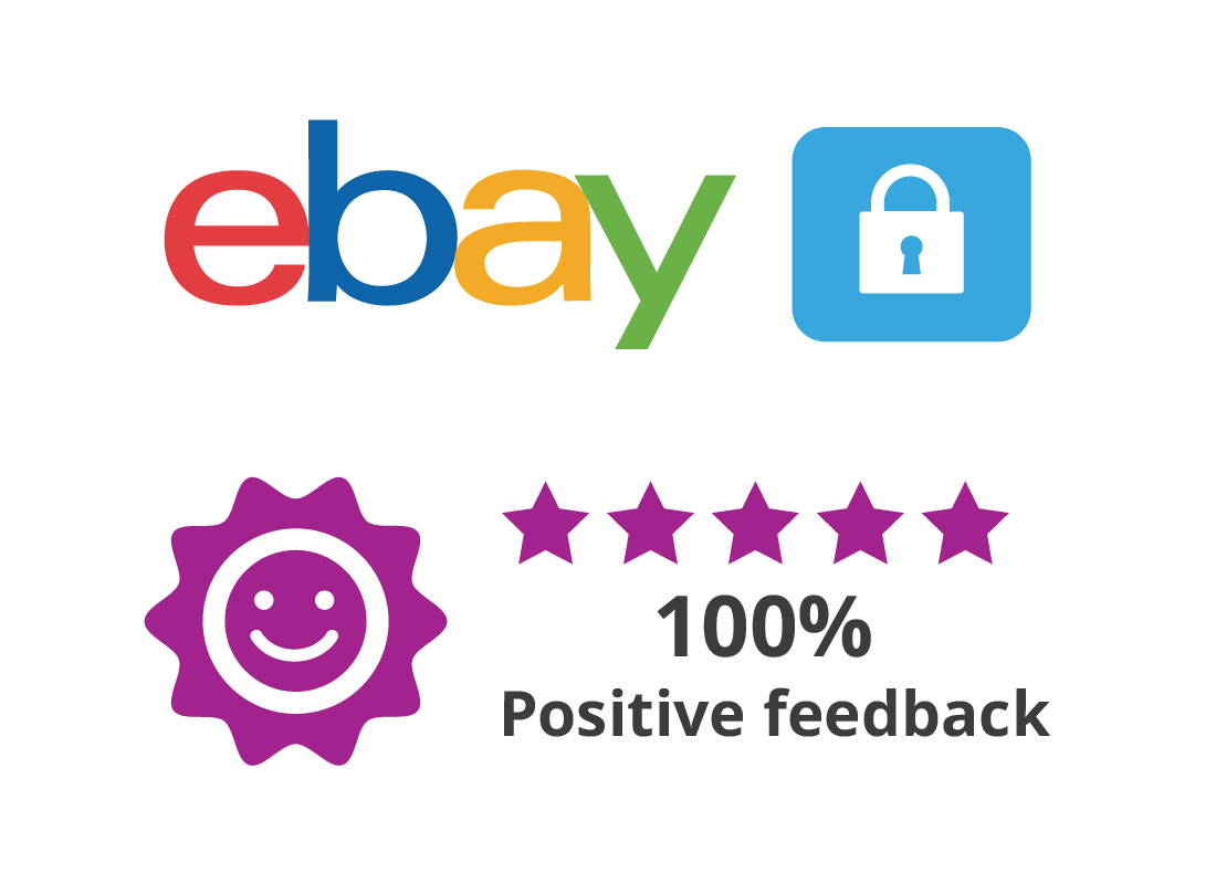 eBay logo with rating system displayed