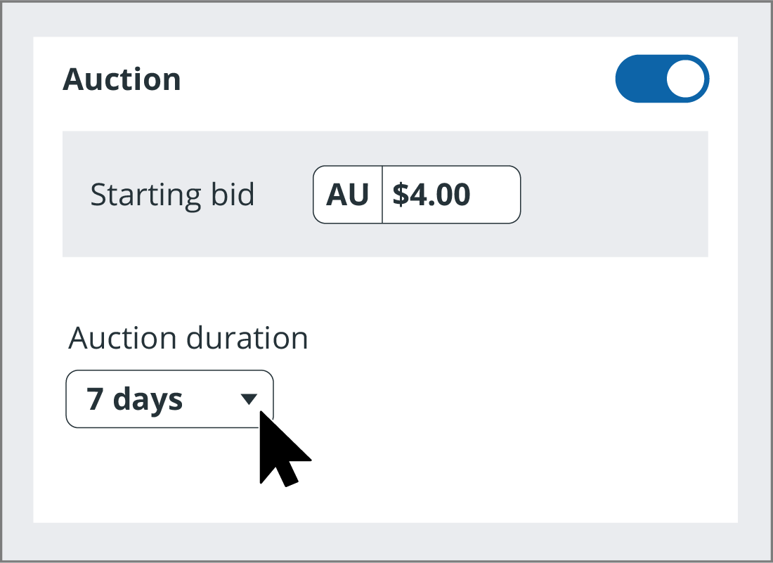 Setting the auction duration