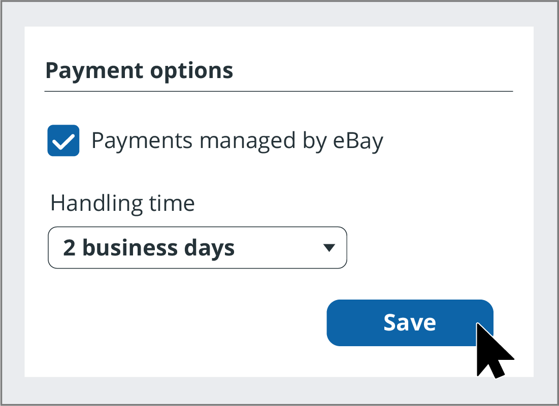 eBay welcome screen for signed in user