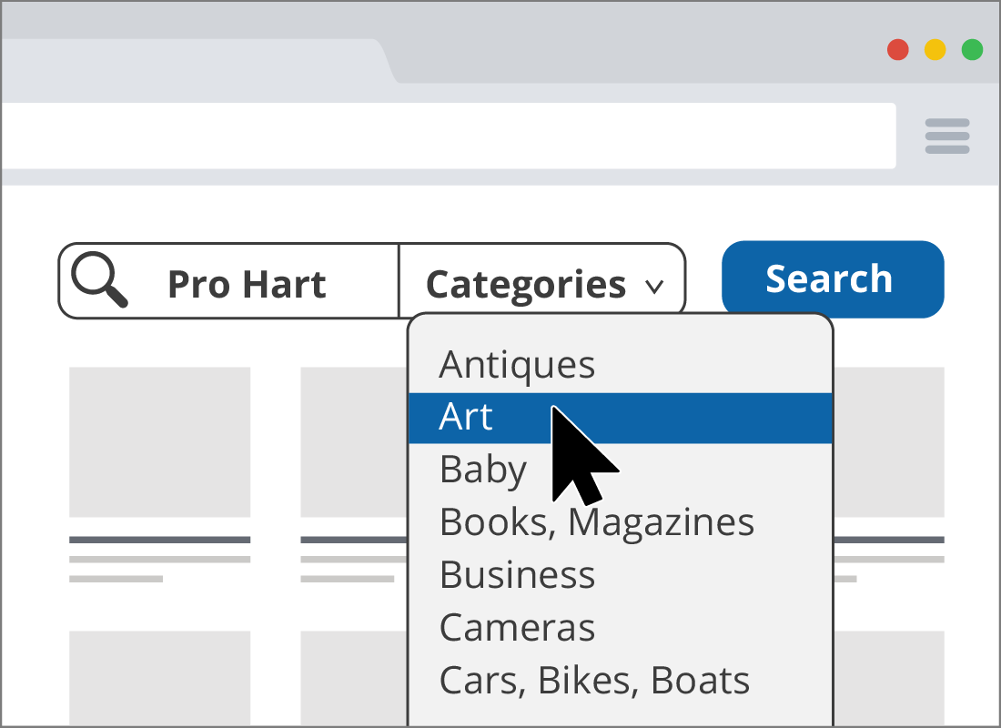 Using a search filter on the eBay website can help you find what you are looking for more easily.