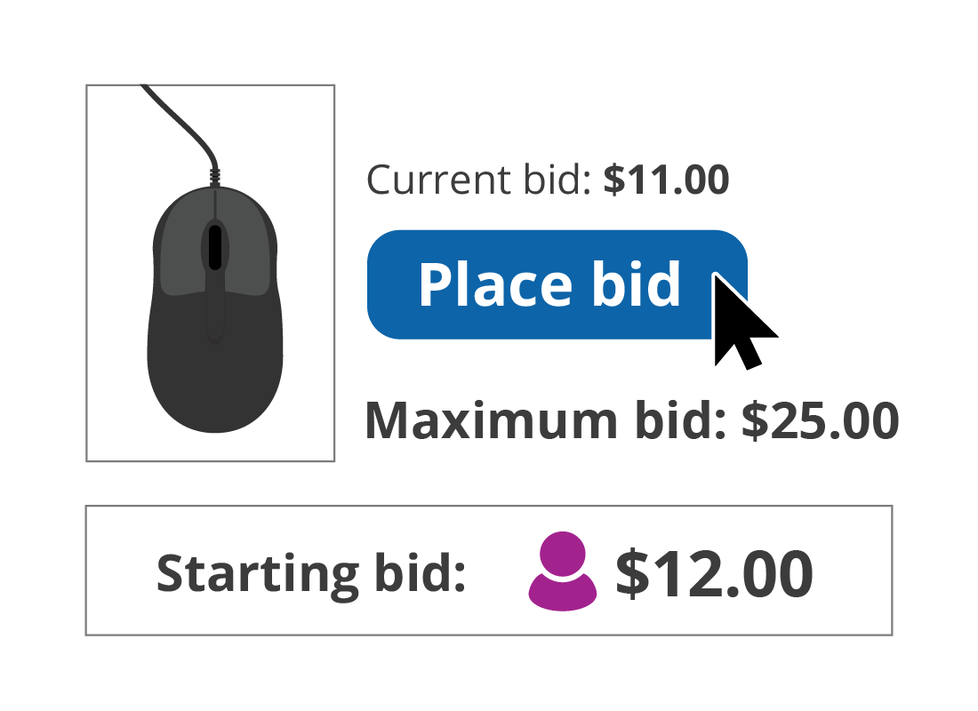 Your maximum bid isn't your starting bid in an eBay auction.