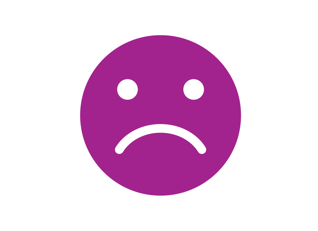 A sad emoji icon.