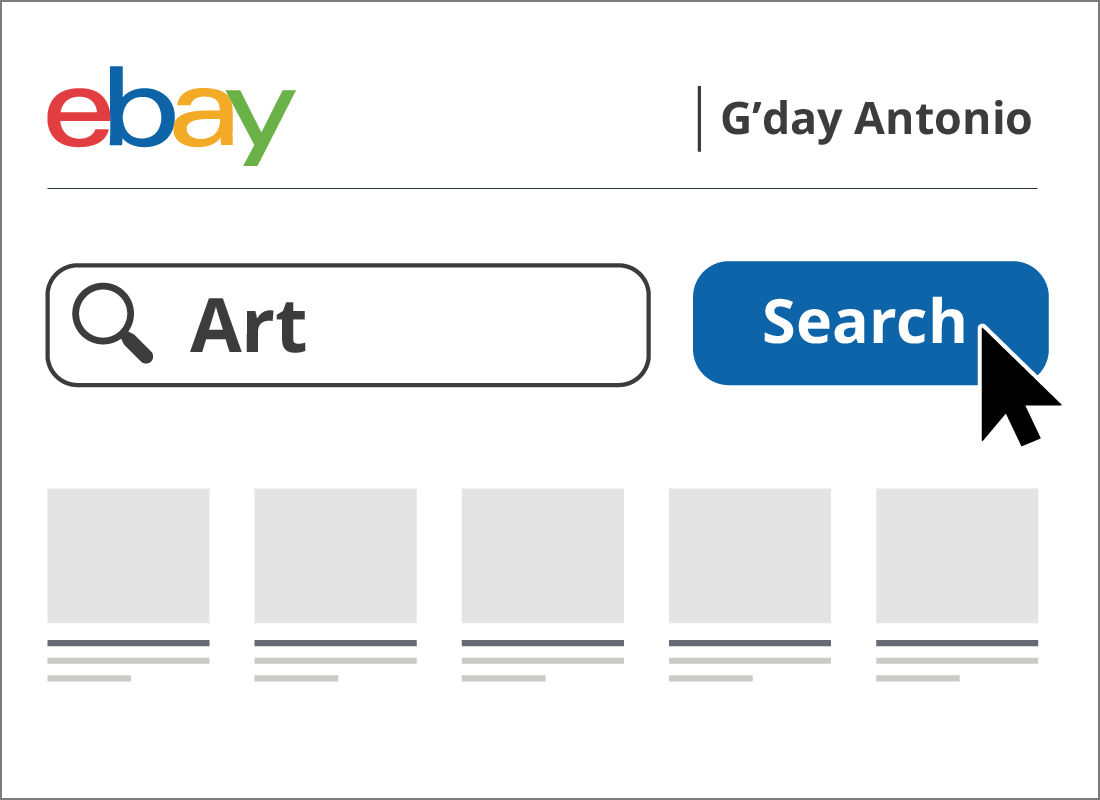 Searching eBay for art