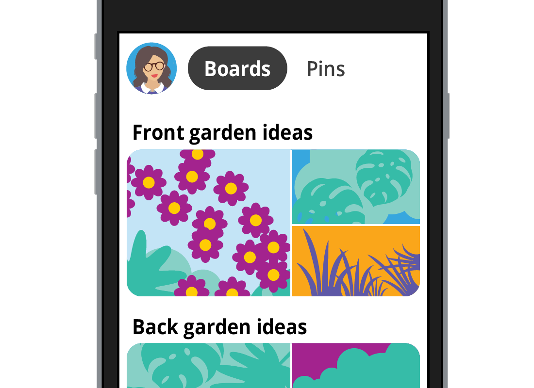 With Pinterest, members 'pin' interesting articles onto their profile 'board' to build up a collection of their interests.