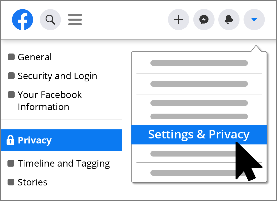 The Privacy options include the ability to choose a specific audience for your profile and posts, which you can edit at any time if you change your mind.
