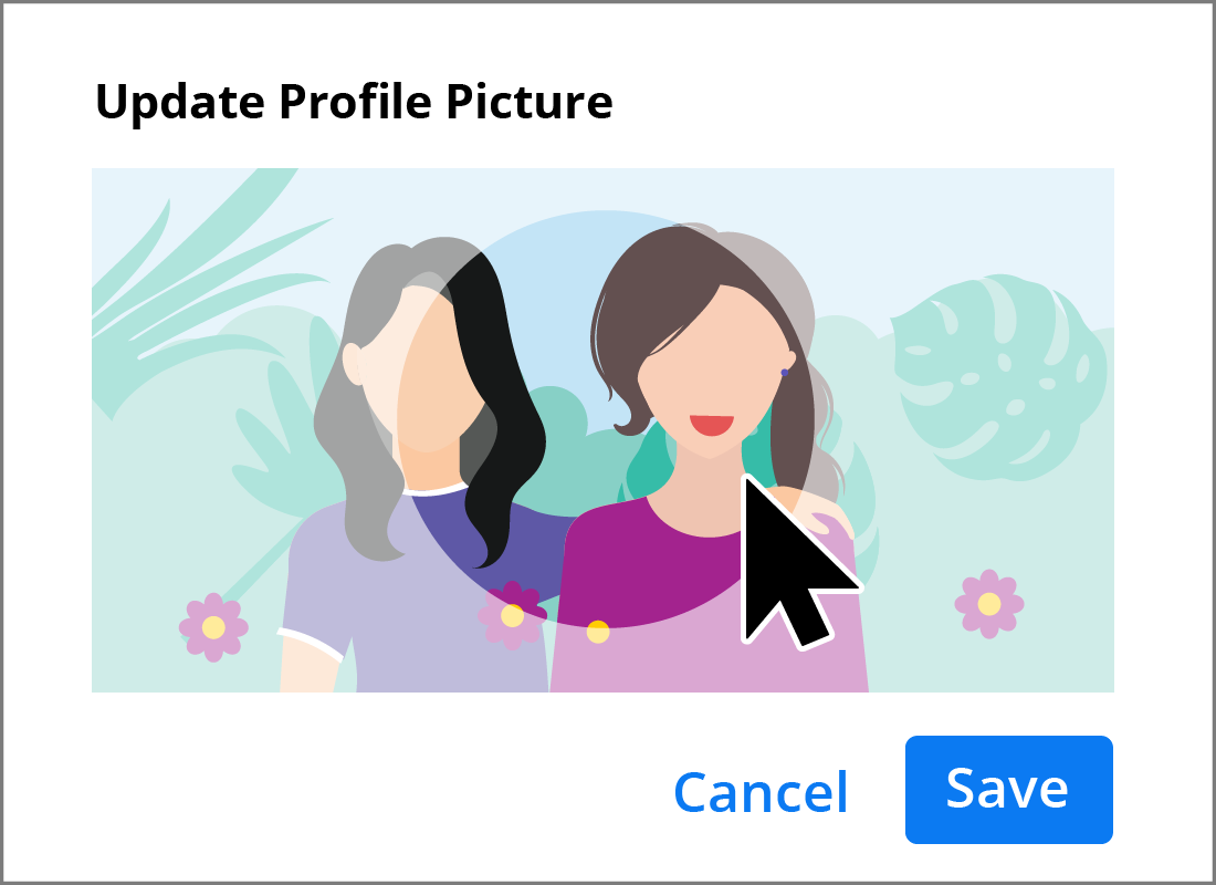 Perfect your profile picture by dragging and zooming until you capture the perfect fit.