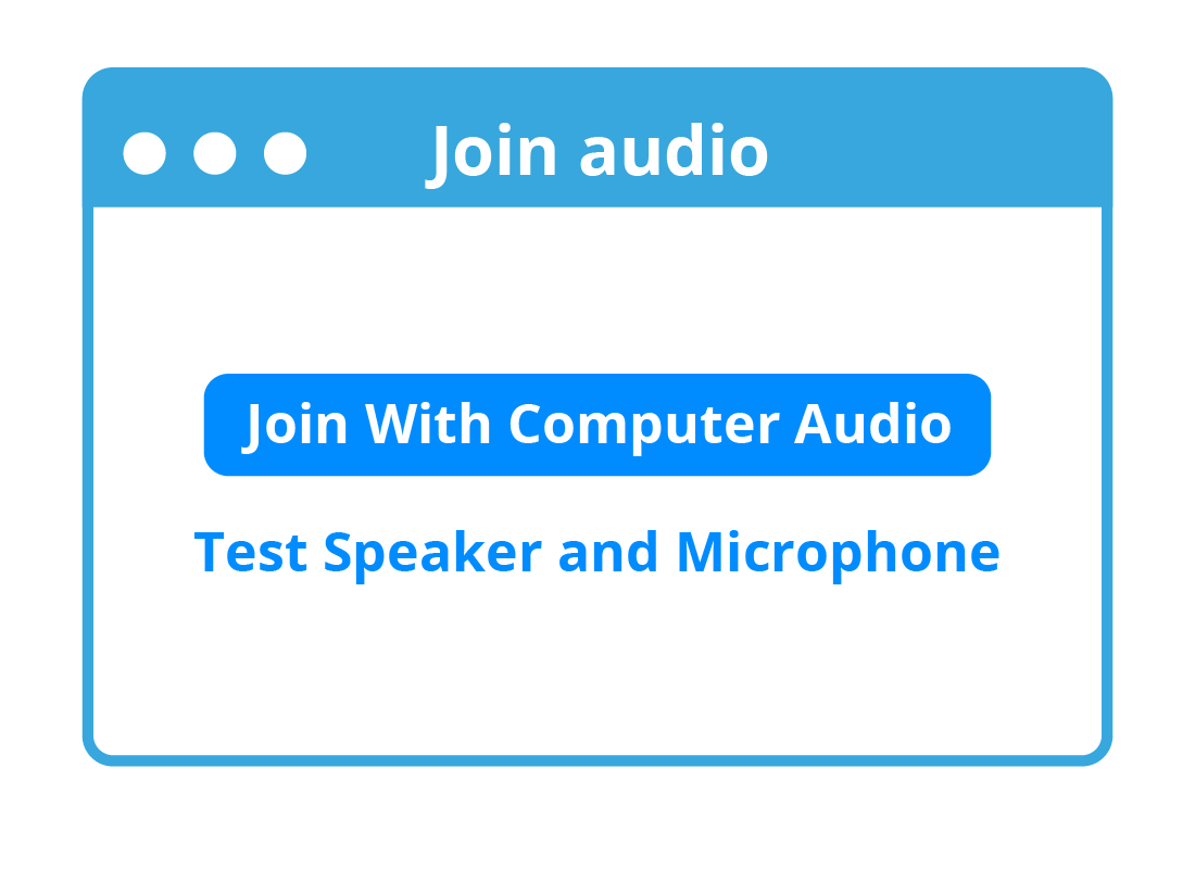 Zoom asks if you want to connect to a call using your computer's audio equipment.