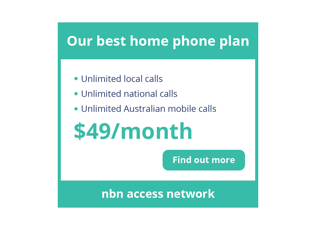 An example of a home phone only plan advertisement.