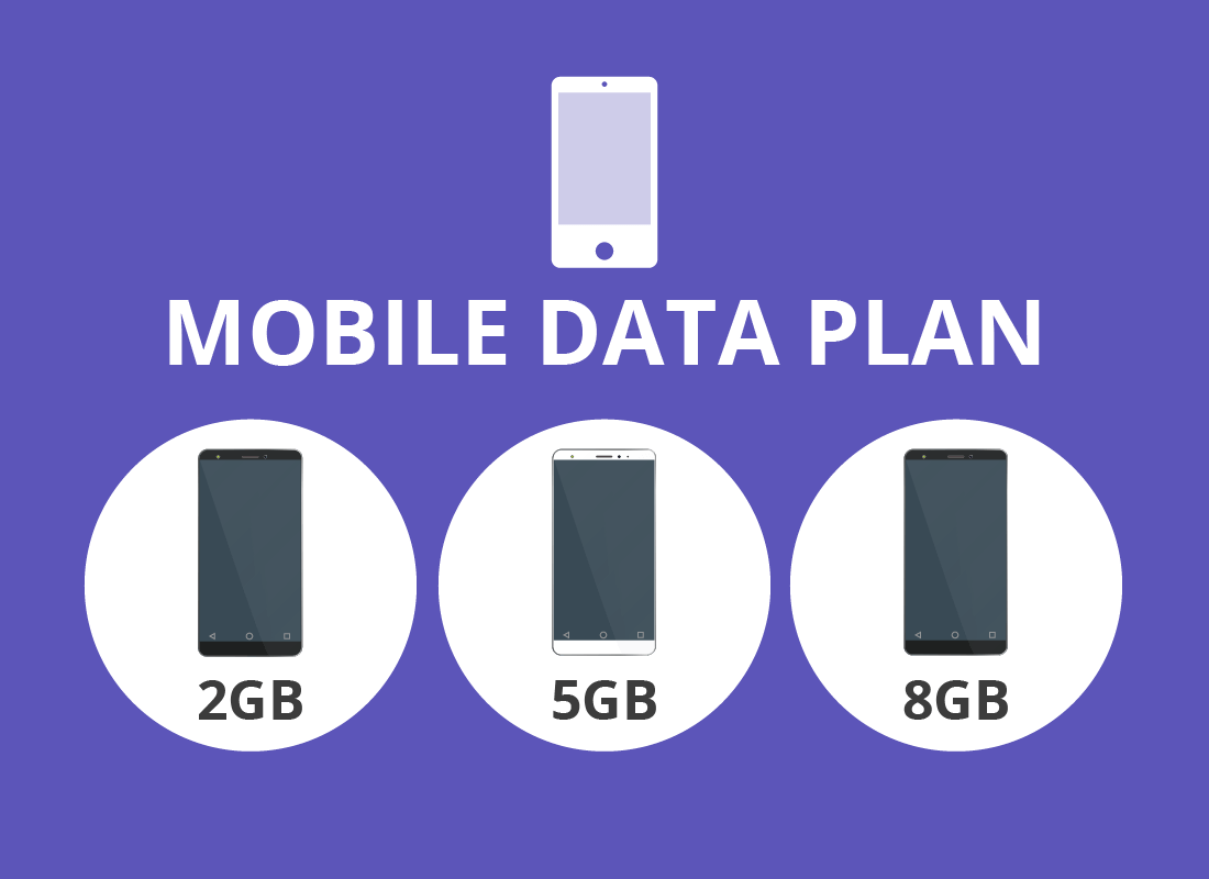 A diagram showing options for data on a mobile data plan