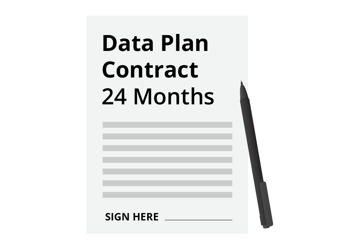 A typical contract for a 24-month data plan