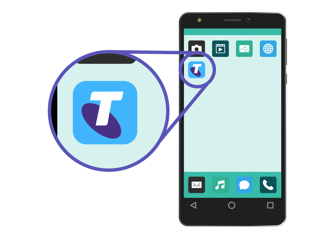A zoomed-in view of an app icon on a smartphone
