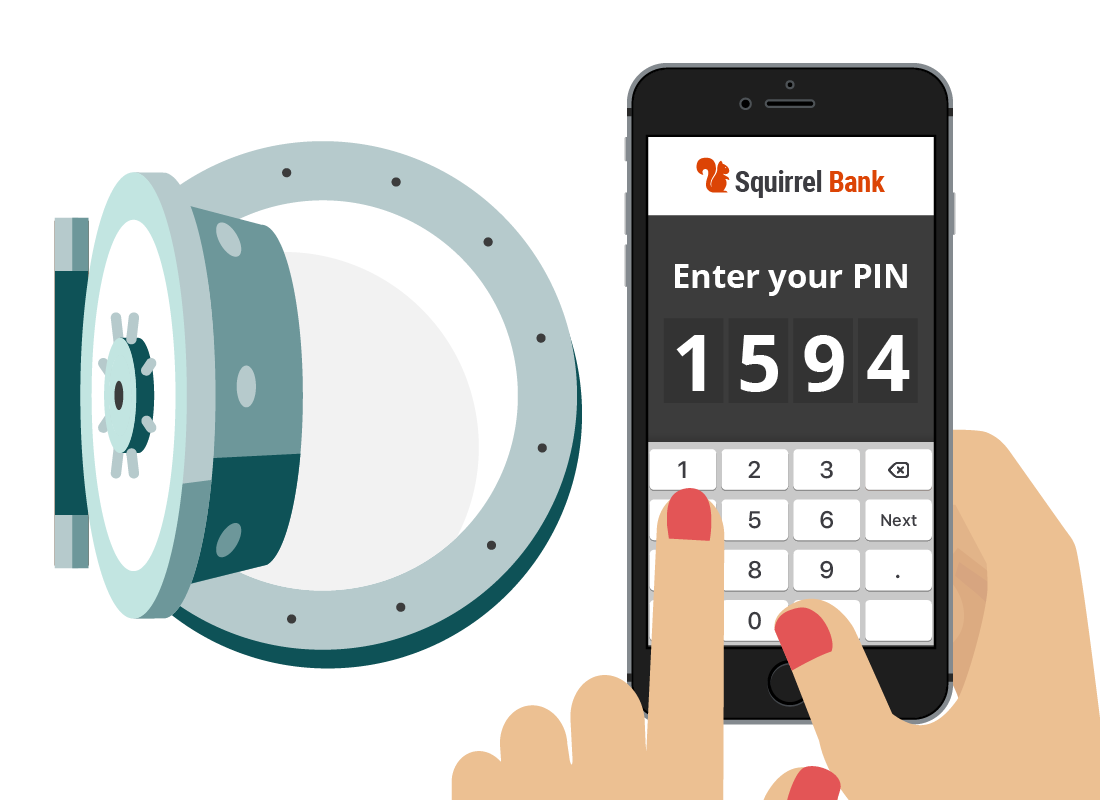 For added security, your bank may ask you to enter a special PIN to confirm it's you using the mobile banking app.