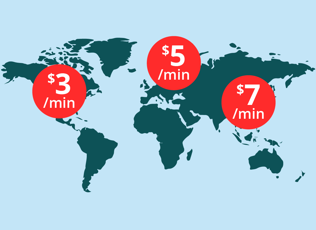 Using your phone in different countries of the world can be expensive, even $7 a minute or more