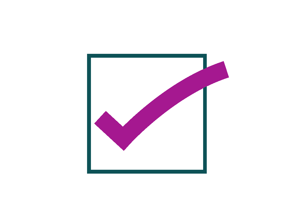 A tick box for a checklist
