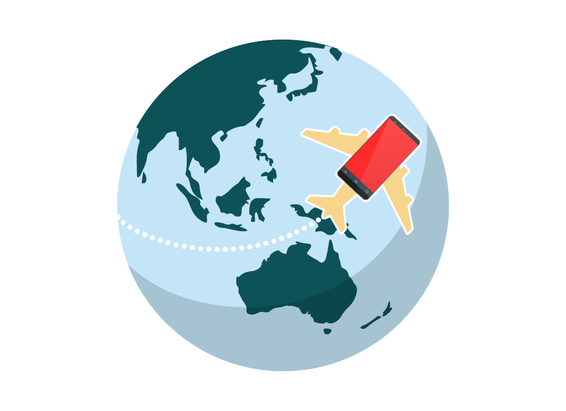 A mobile phone setting showing where the Data Roaming switch is located