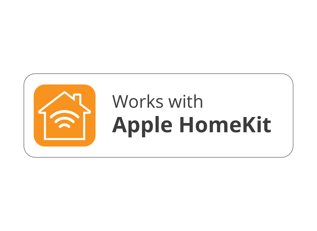 Works with Apple home kit sticker