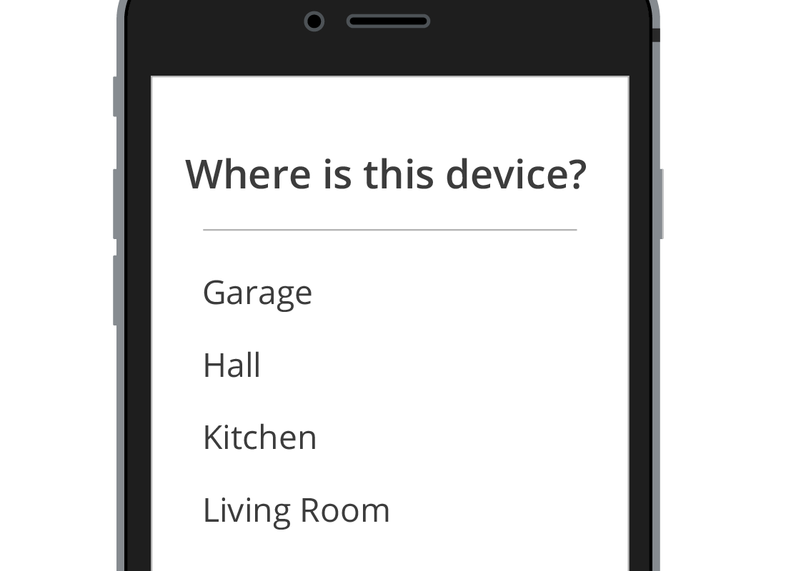 Smartphone showing set up process