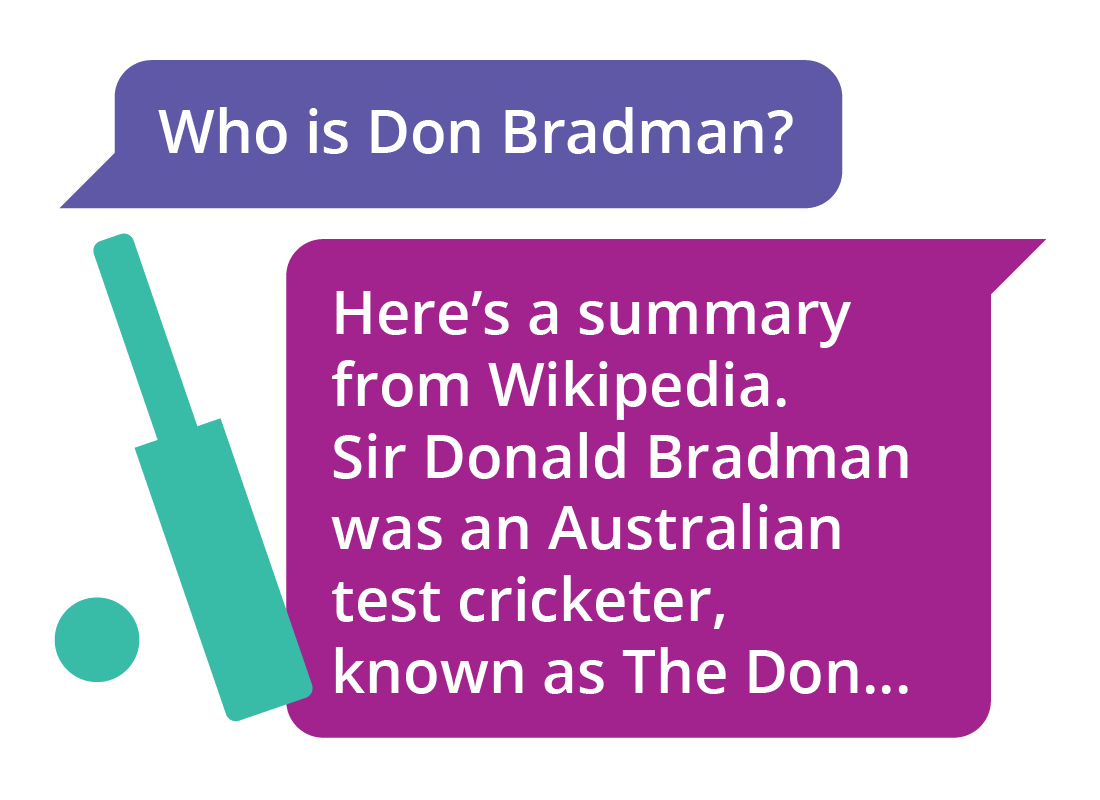 Asking google about don bradman