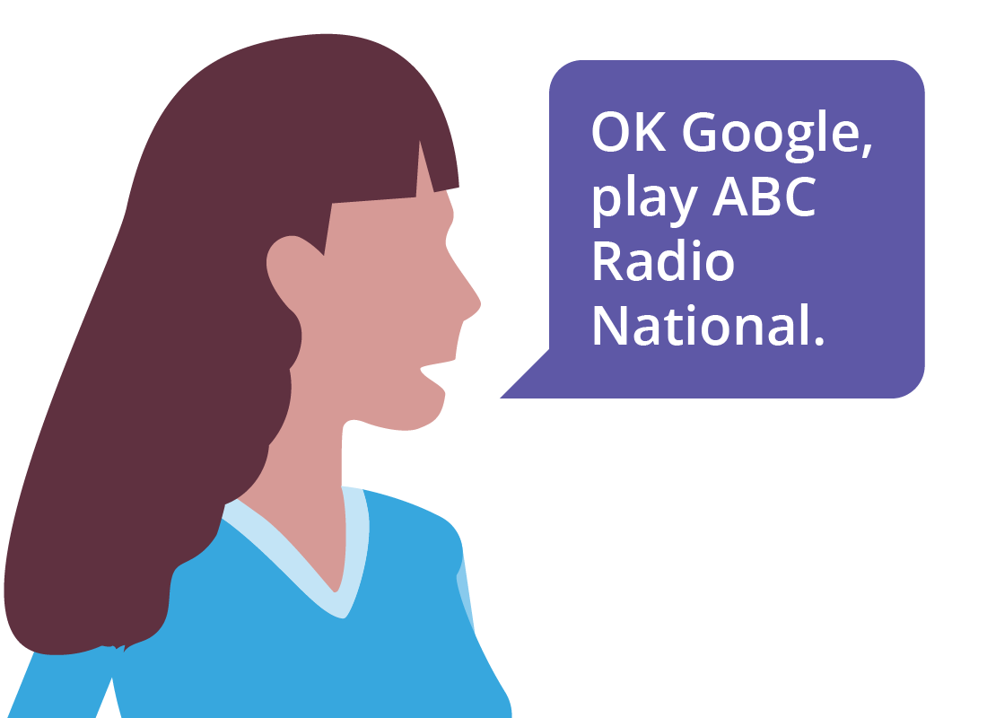Instructing google to play abc radio