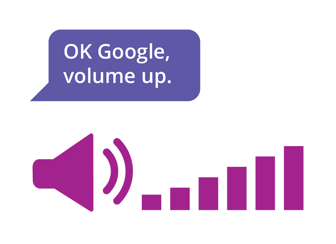 Telling google to increase the volume