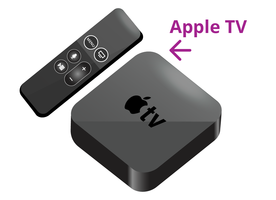 Apple TV with remote