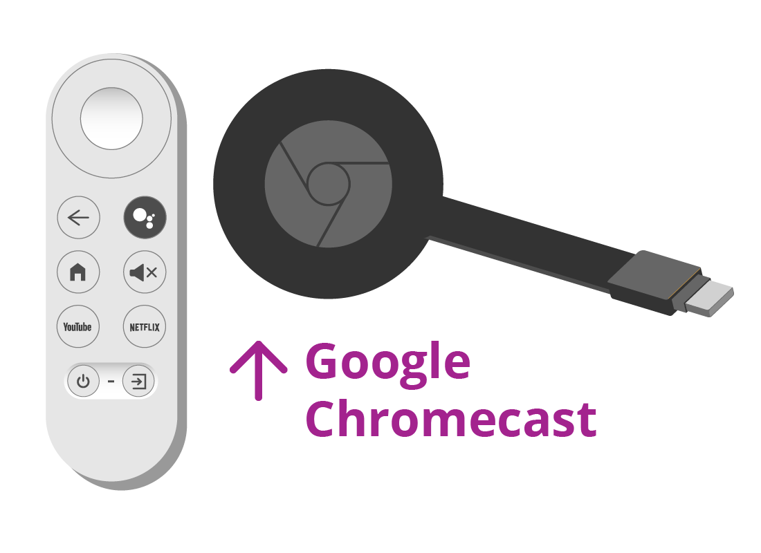 Google chromecast with remote