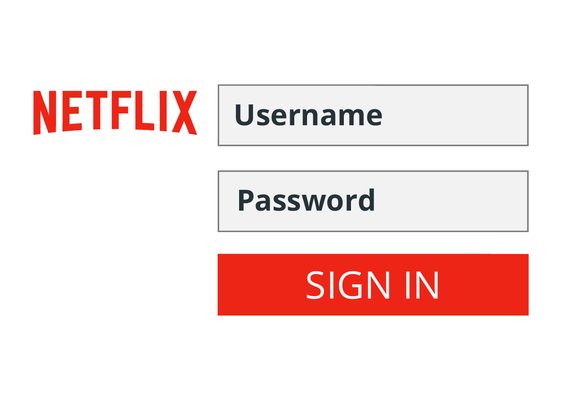 Signing into Netflix