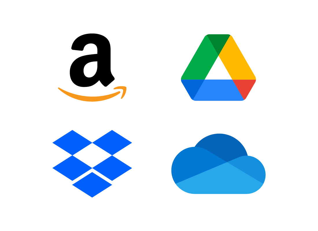 Logos of well-known cloud providers