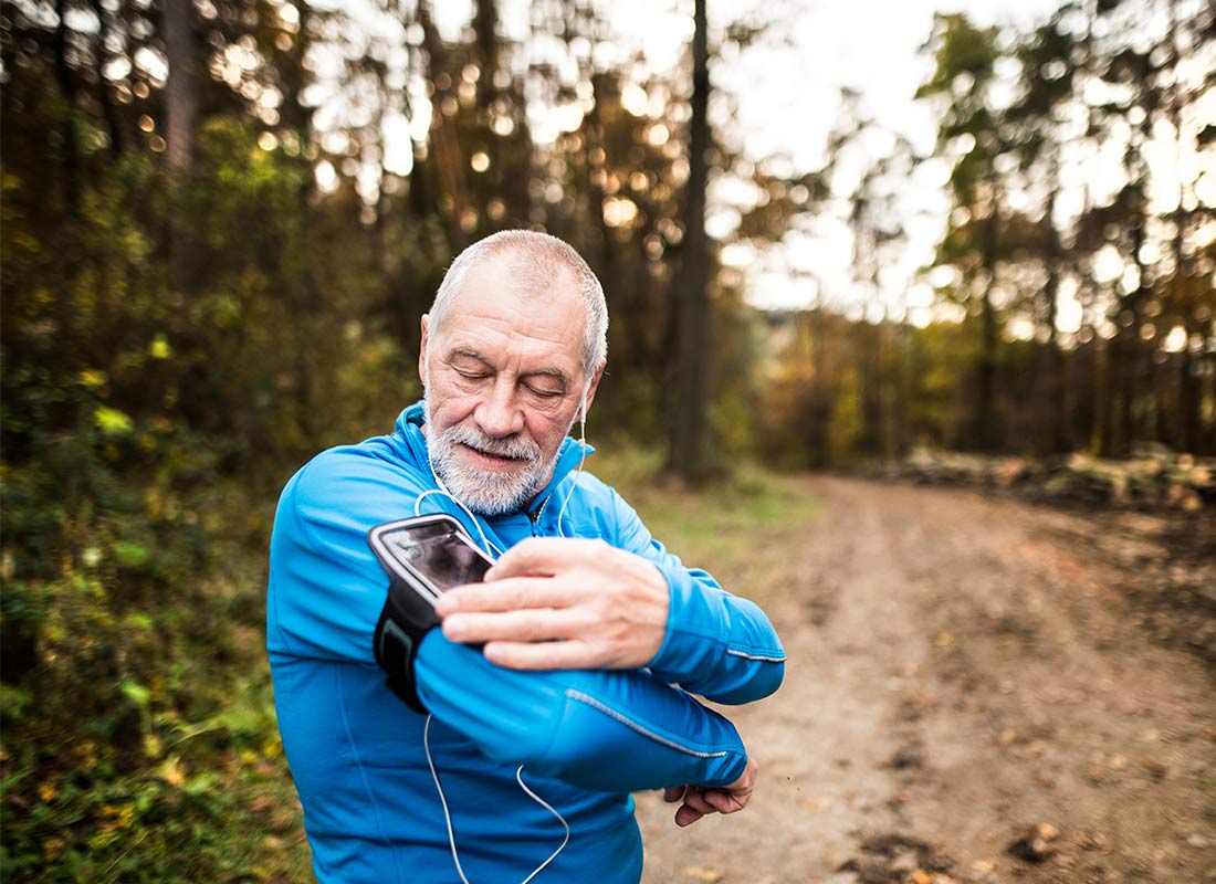 Music on mobile phones can also be used as inspiration for keeping fit!