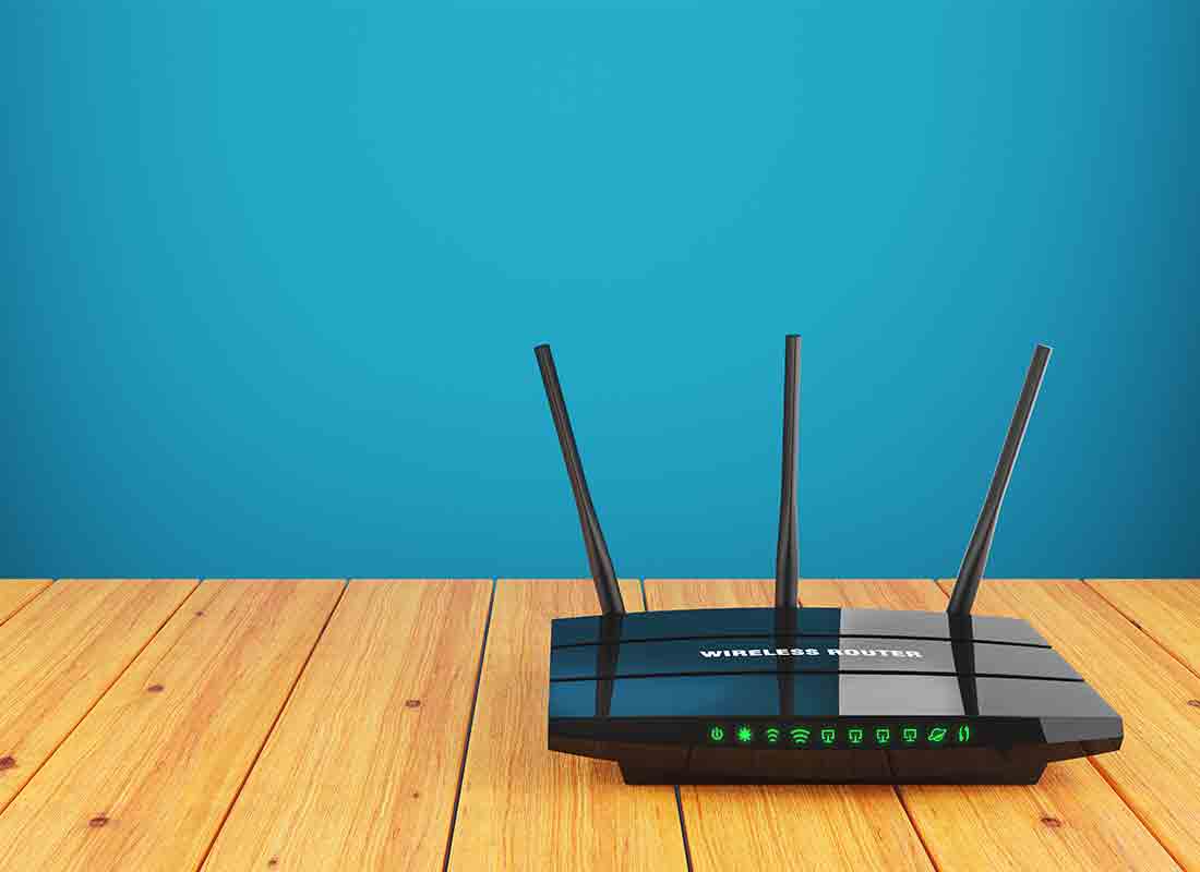 A photo of router, or modem, used access Wi-Fi in a home.