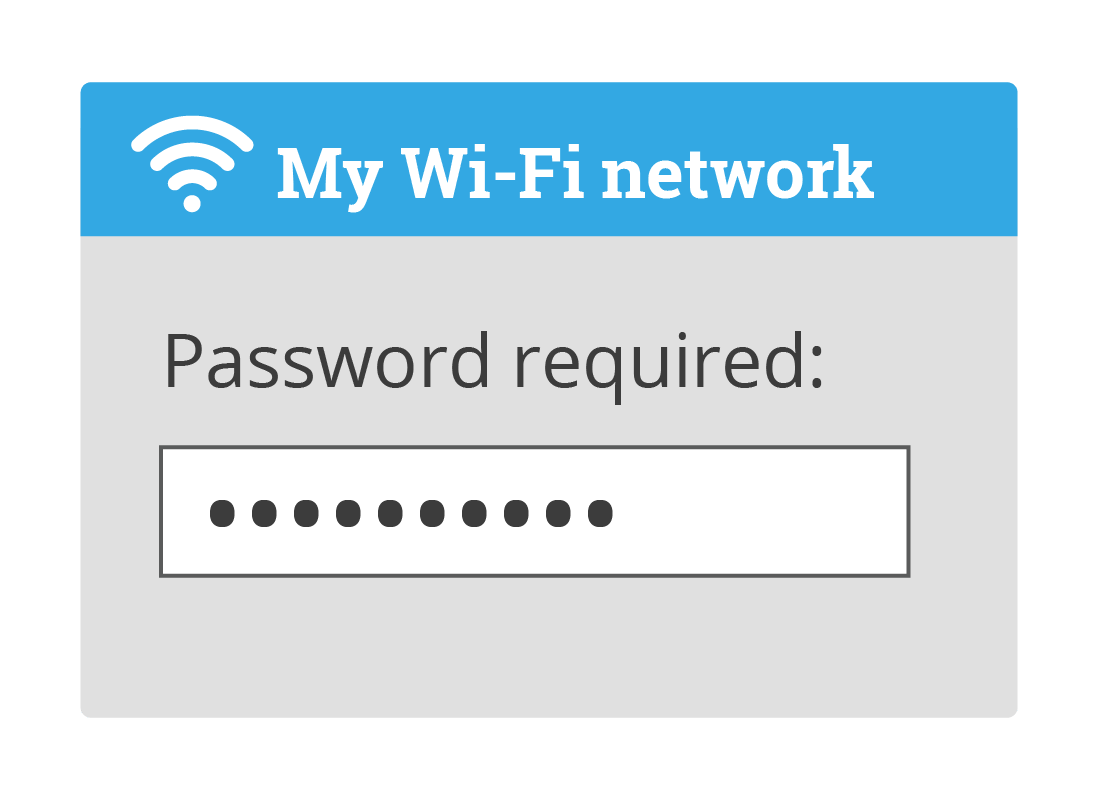 A password being entered into a Wi-Fi network to connect a device