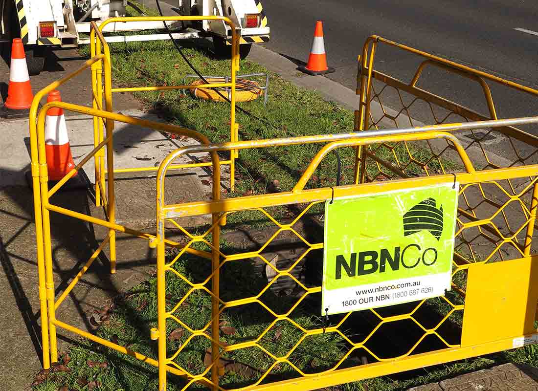 A new nbn connection being supplied to a local street, ready to connect the community