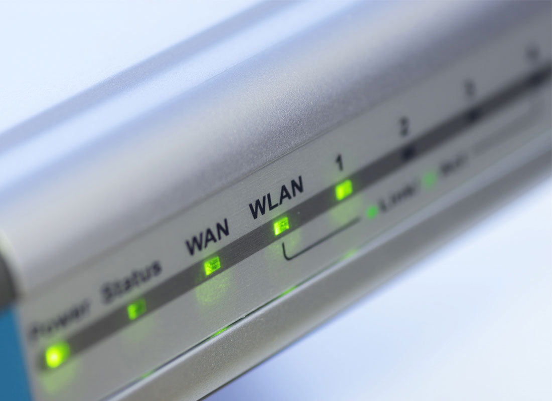 A happy router with all lights showing green indicating everything is well with its world