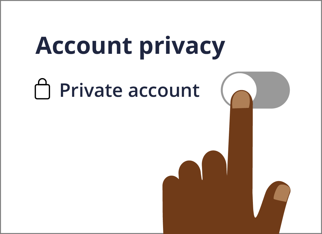 The Private account switch.