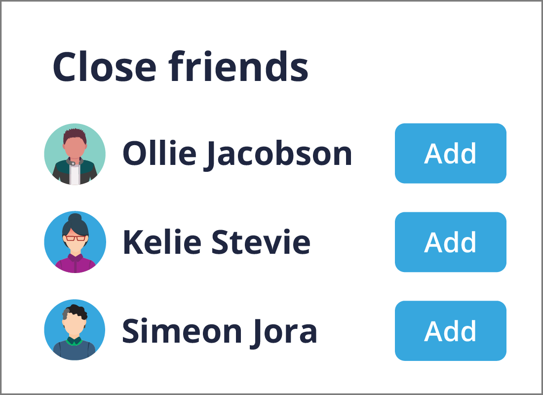 Adding to your close friends group