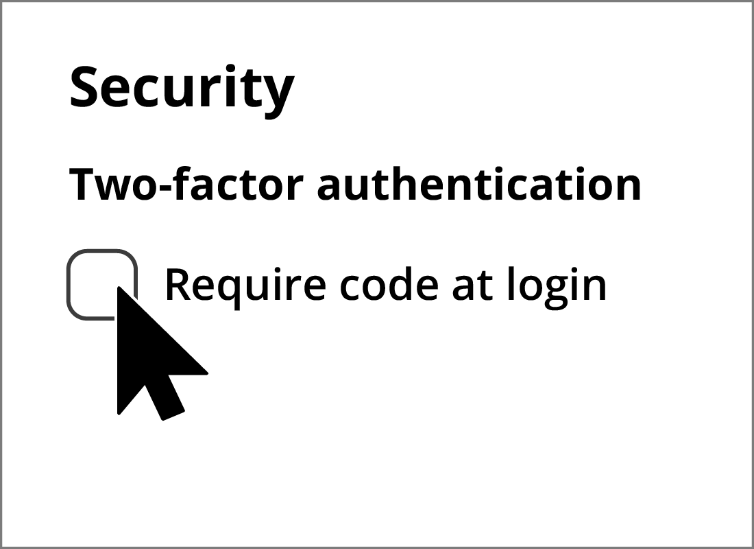 Opting to turn On two-factor authntication