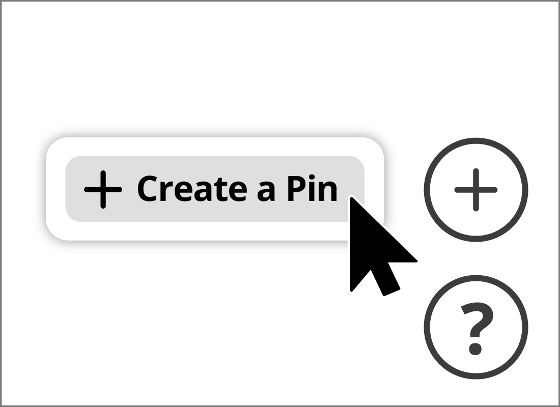 The create a pin icon