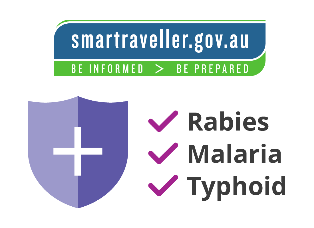 The smart traveller website showing information on different diseases