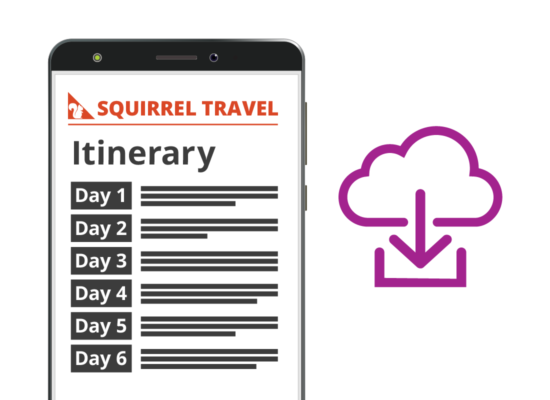 Downloading the itinerary from the cloud